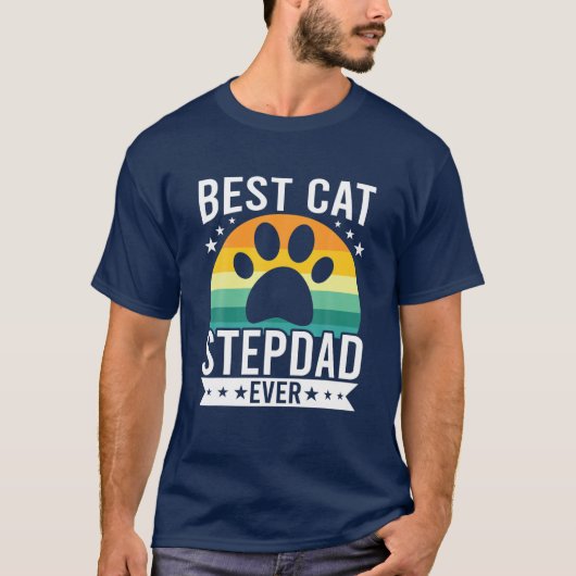 Beste Cat Stepdad Ever Cat Lovers Stepdad T-Shirt (Vorderseite)