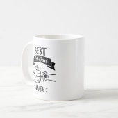 Beste Cat Vater je Fist & Paw Bump Quotes Kaffeetasse (Vorderseite Links)