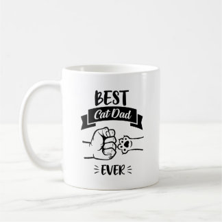 Beste Cat Vater je Fist & Paw Bump Quotes Kaffeetasse