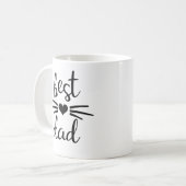 Beste Cat Vater Kitty Face Kaffeetasse (Vorderseite Links)