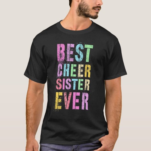 Beste Cheer Sister je Cheerleader Team Cheer Squ T-Shirt (Vorderseite)