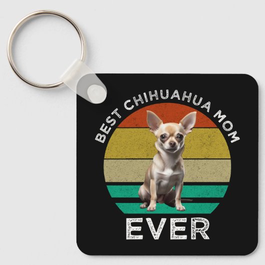 Beste Chihuahua-Mama je Schlüsselanhänger (Vorderseite)