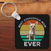 Beste Chihuahua-Mama je Schlüsselanhänger (Vorderseite)