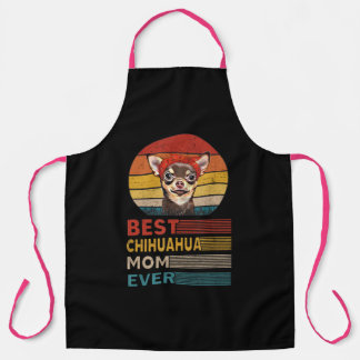 Beste Chihuahua-Mutter überhaupt Retro Vintage Schürze