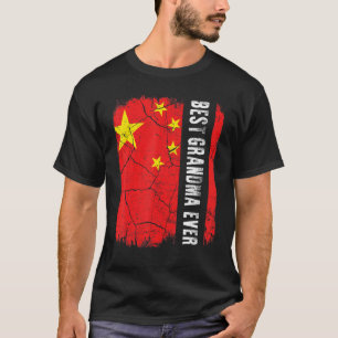 Beste Chinesische Oma je China Flag Muttertag T-Shirt