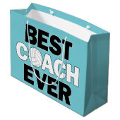 Beste Coach je Volleyball Coach Geschenktasche Große Geschenktüte (Rückseite Schrägansicht)