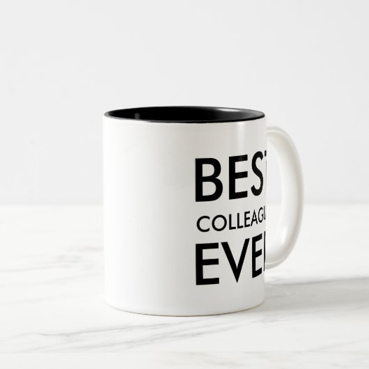 Beste Collegue je | Verlassend Geschenke Zweifarbige Tasse (VorderseiteRechts)