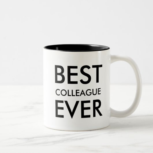 Beste Collegue je | Verlassend Geschenke Zweifarbige Tasse (Rechts)