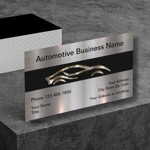 Beste Cool Metallic Look Automobil Visitenkarte