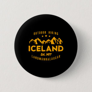 Beste Coole Island Island Wandern Landmannalaugar Button