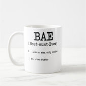 Beste coole Tante Gifts Tanten-Ever BAE Kaffeetasse (Links)
