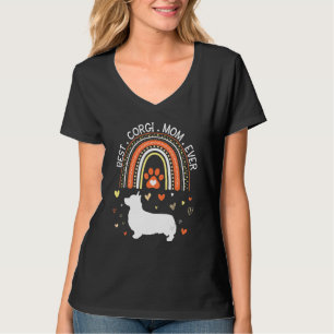 Beste Corgi Hund Mama je glücklich Mutter Tag Momm T-Shirt