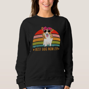Beste Corgi Mama je Hund Mama Retro Vintag Sweatshirt