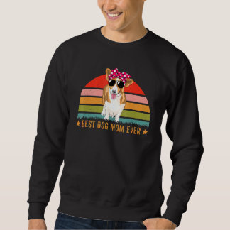 Beste Corgi Mama je Hund Mama Retro Vintag Sweatshirt