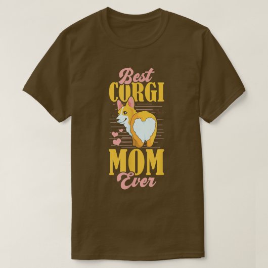 Beste Corgi Mama je T - Shirt (Design vorne)