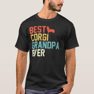 Beste Corgi Opa je Retro Opa T-Shirt