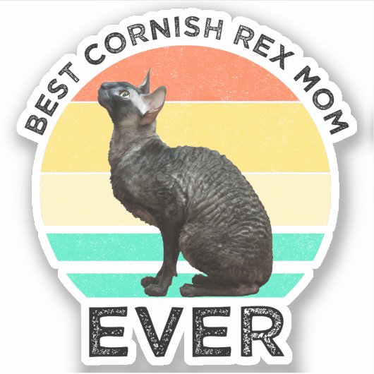 Beste Cornish Rex-Mutter überhaupt Aufkleber (Vorderseite)