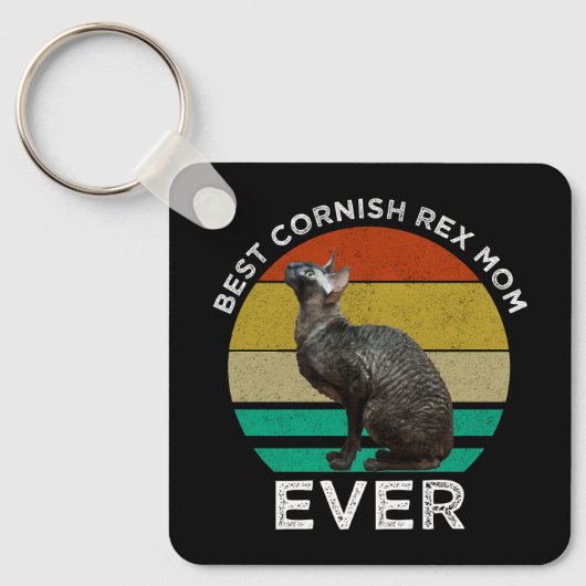 Beste Cornish Rex-Mutter überhaupt Schlüsselanhänger (Vorderseite)