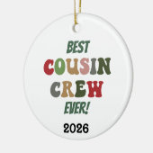 Beste Cousin-Crew ever Keramik Ornament (Links)