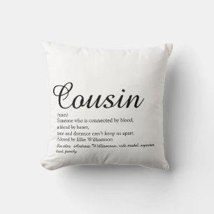 Beste Cousin-Definitionsskript aller Zeiten Kissen