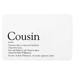 Beste Cousine der Welt Definition Magnet