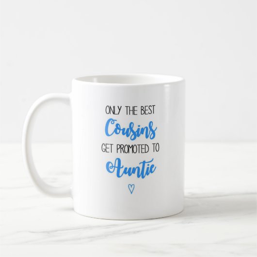Beste Cousins erhalten zu Tante Mug - Blau Kaffeetasse (Links)