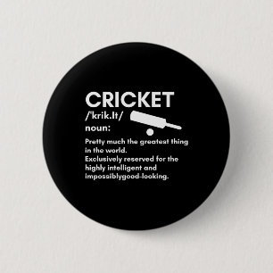 Beste Cricket-Design für Männer Frauen Sport Sport Button