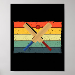 Beste Cricket-Design für Männer Frauen Sport Sport Poster