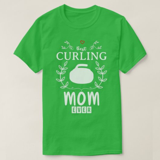 Beste Curling-Mama Funny Design T-Shirt (Design vorne)