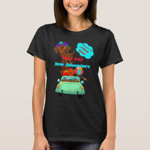 Beste Dackel Funny Dackel Hund Neuer Tag Positiv T-Shirt