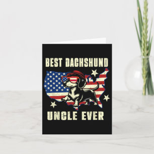 Beste Dackel je amerikanische Flagge 4. Juli Karte