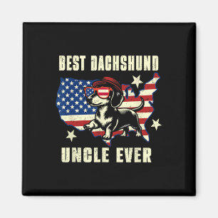 Beste Dackel je amerikanische Flagge 4. Juli Magnet