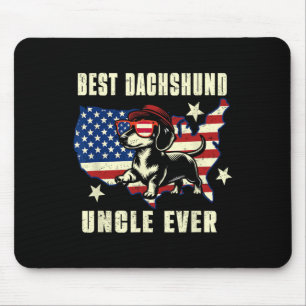 Beste Dackel je amerikanische Flagge 4. Juli Mousepad