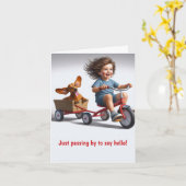 Beste Dackel Karte (Gelbe Blume)