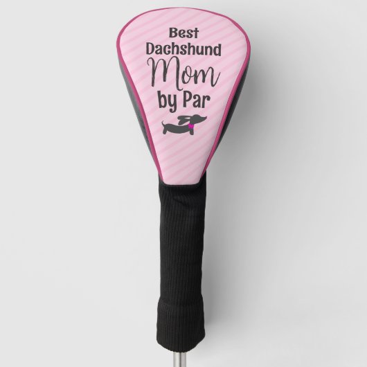 Beste Dackel Mama von Par Funny Golf Head Cover Headcover (Vorderseite)