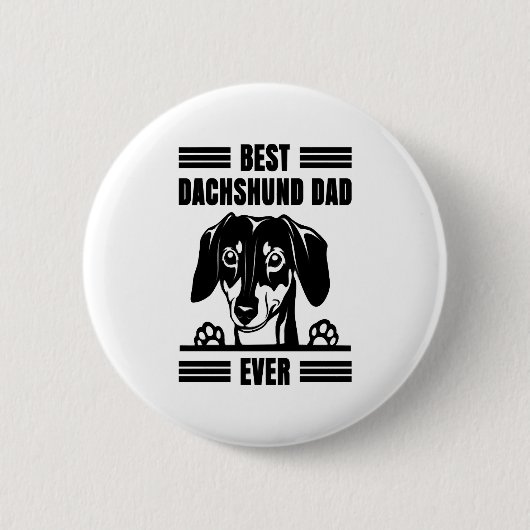Beste Dackel Vater je T Shirt Button (Vorderseite)