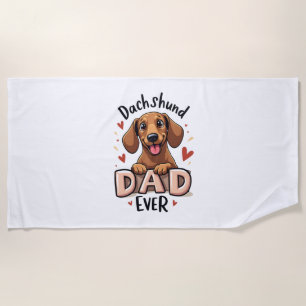Beste Dackel Vater je T Shirt Strandtuch