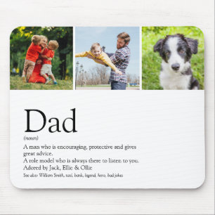 Beste Dad-Definition-Fotocollage der Welt Mousepad
