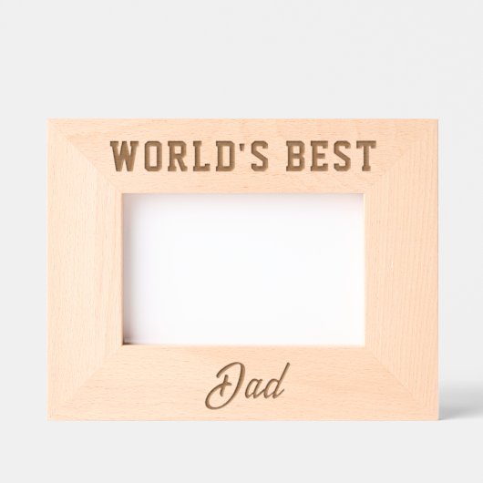 Beste DAD der Welt gravierte Bilderrahmen Geätzte Rahmen (Vorderseite)
