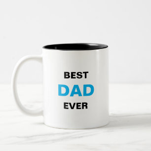Beste Dad-Kalligrafie in Türkisblau und Schwarz Zweifarbige Tasse