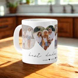 Beste Dada je 4 Foto Collage Erster Vatertag Jumbo-Tasse