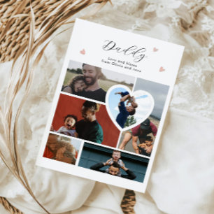 Beste Daddy-Geschenk 6 Foto-Collage Liebes-Postkar Postkarte