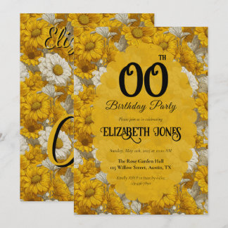 Beste Daisy Fantasy Outdoor Geburtstag Gelb Einladung