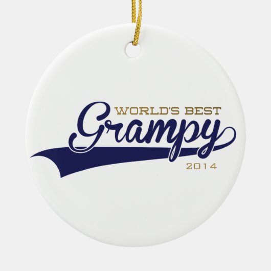 Beste das Grampy der Welt Verzierung Keramik Ornament (Vorne)
