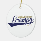 Beste das Grampy der Welt Verzierung Keramik Ornament (Links)