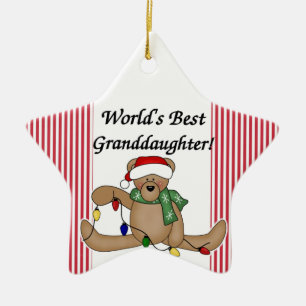 Beste das Granddauther der Teddybär-Welt Keramikornament