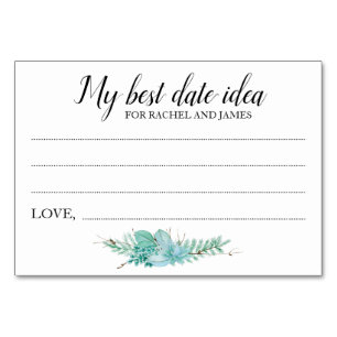 Beste Date Idea Polterabend Sukkulente Karte