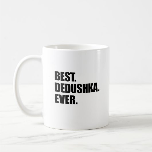 Beste Dedushka je Russische Großvater-Tasse Kaffeetasse (Links)