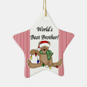 Beste der Bruder-Verzierung der Teddybär-Welt Keramik Ornament (Rechts)