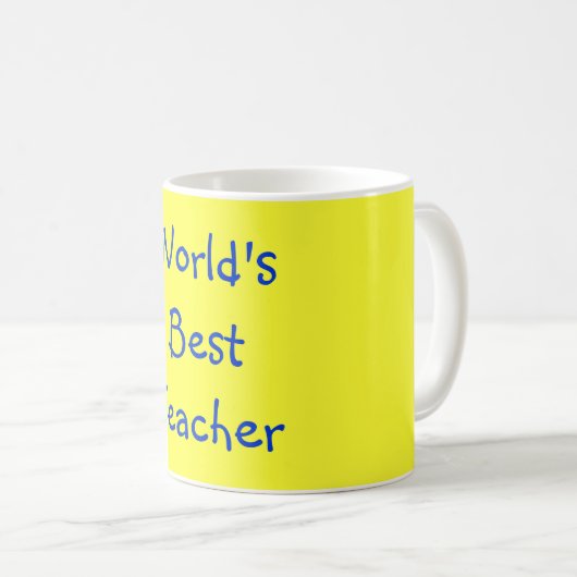 Beste der Lehrer-Tasse der Welt Kaffeetasse (VorderseiteRechts)